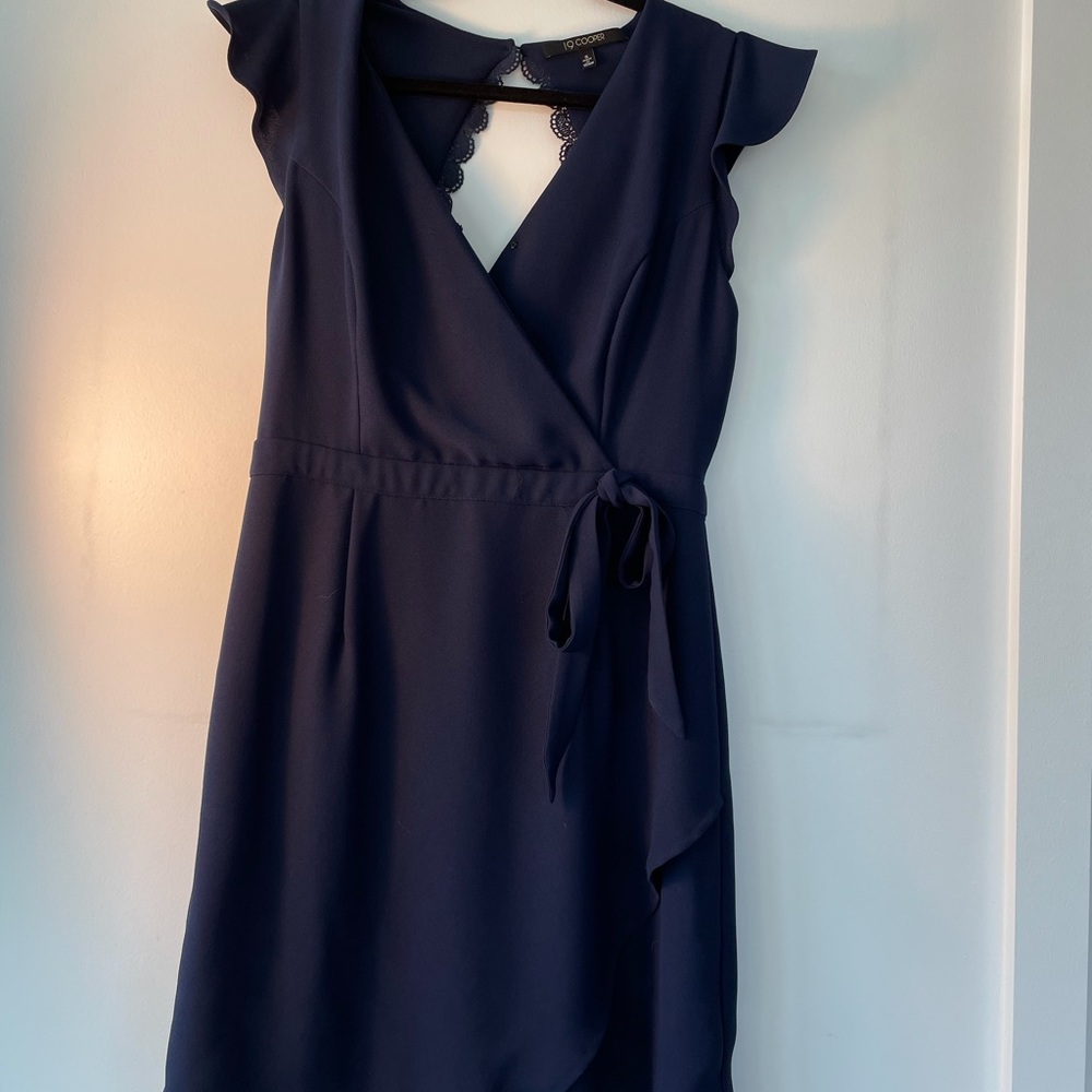 Blue tie dress with pockets- 19cooper size small